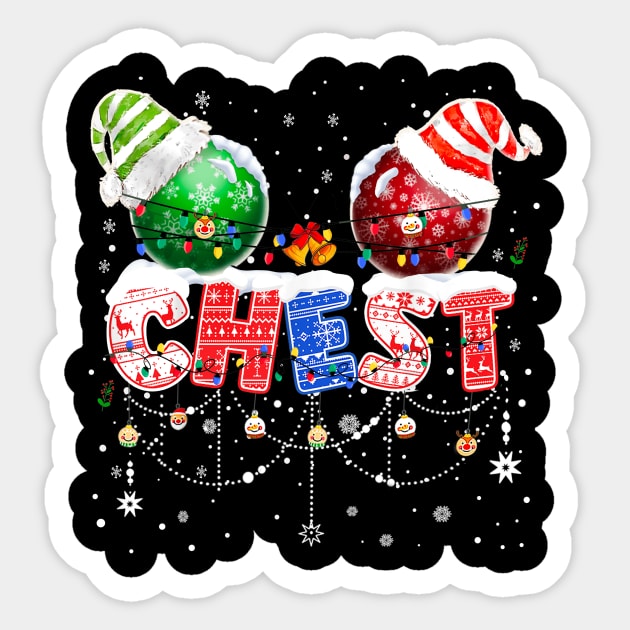 Chestnuts Matching Family Funny Chest Nuts Christmas Sticker by kyoiwatcher223